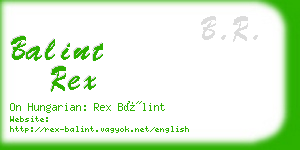 balint rex business card